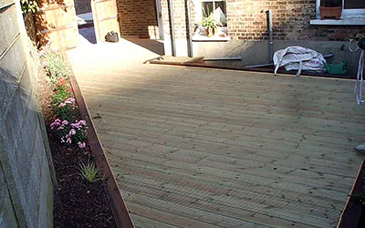 new decking in garden