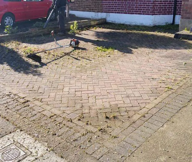 driveway being cleaned